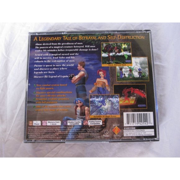 Working Legend of LEGAIA Playstation Disc Game & Case (No Manual) Rated Everyone - Picture 4 of 4